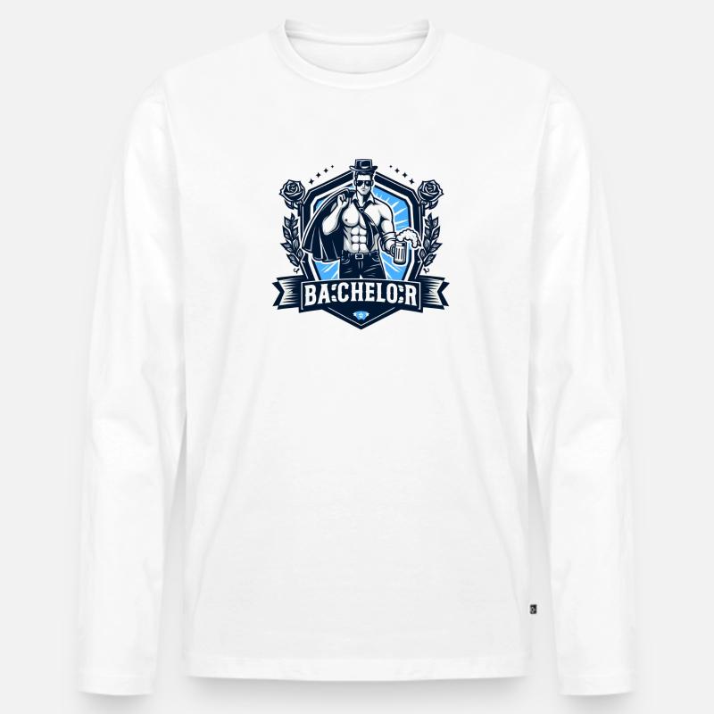 JGA - Junggesellenabschied 1 - Männer Premium Bio Langarmshirt - Weiß