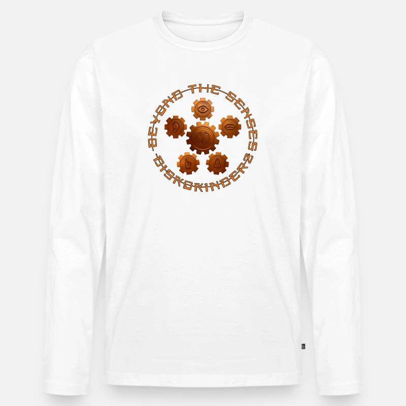 Jenseits der Sinne - Männer Premium Bio Langarmshirt - Weiß