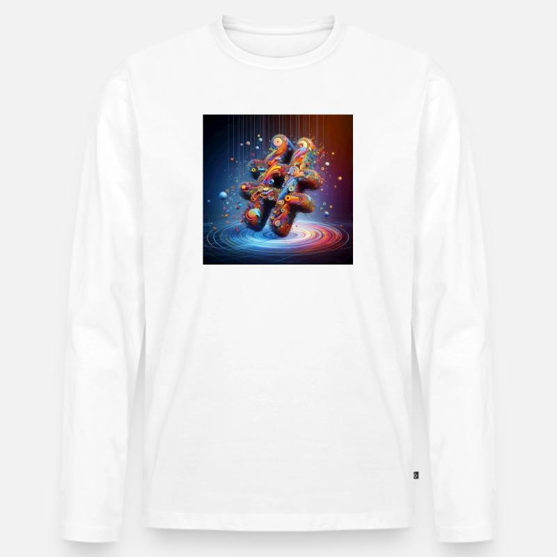 Symbol 4 - Männer Premium Bio Langarmshirt - Weiß