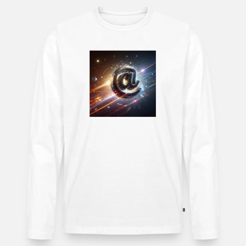 Symbol 3 - Männer Premium Bio Langarmshirt - Weiß