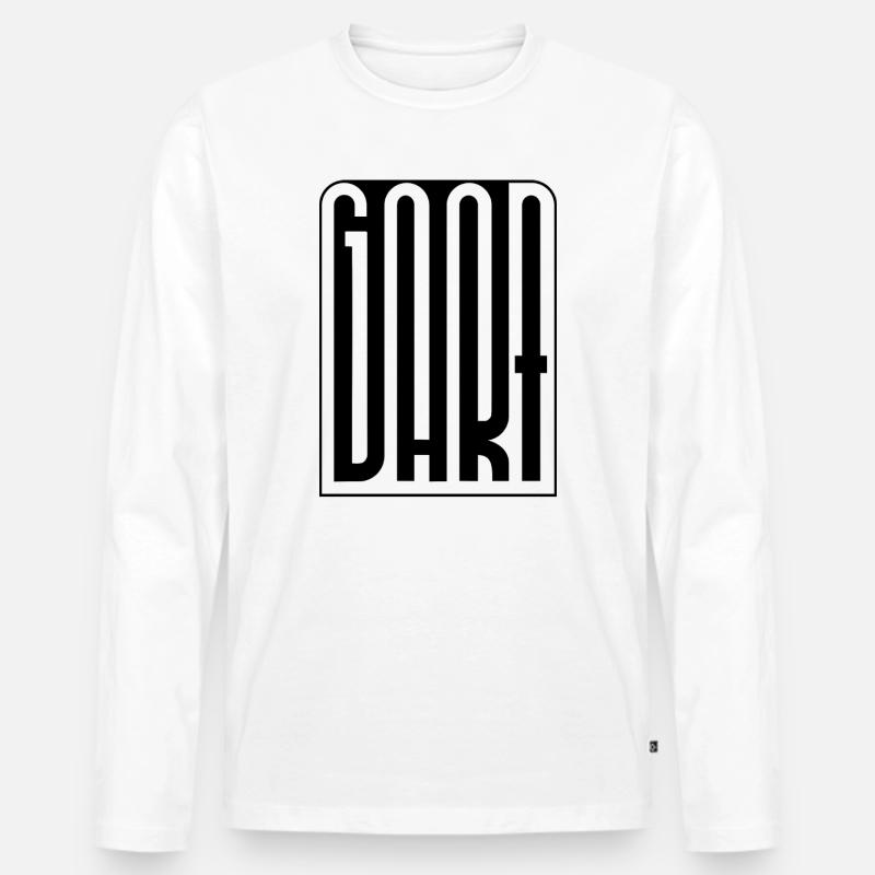 GOOD DARTS zwei in_ ins - Männer Premium Bio Langarmshirt - Weiß