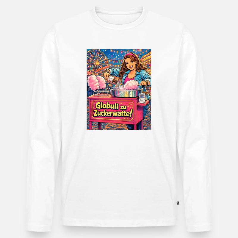 Globuli zu Zuckerwatte - Männer Premium Bio Langarmshirt - Weiß