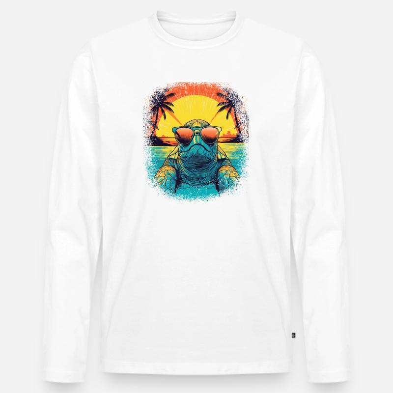 awesome gift idea present idea - Männer Premium Bio Langarmshirt - Weiß