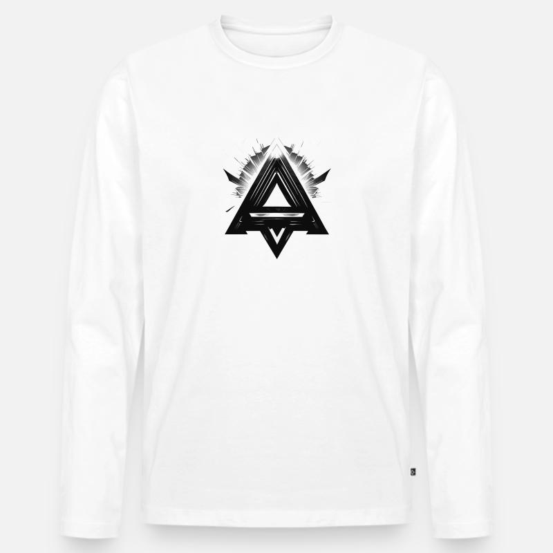 triangels part three - Männer Premium Bio Langarmshirt - Weiß
