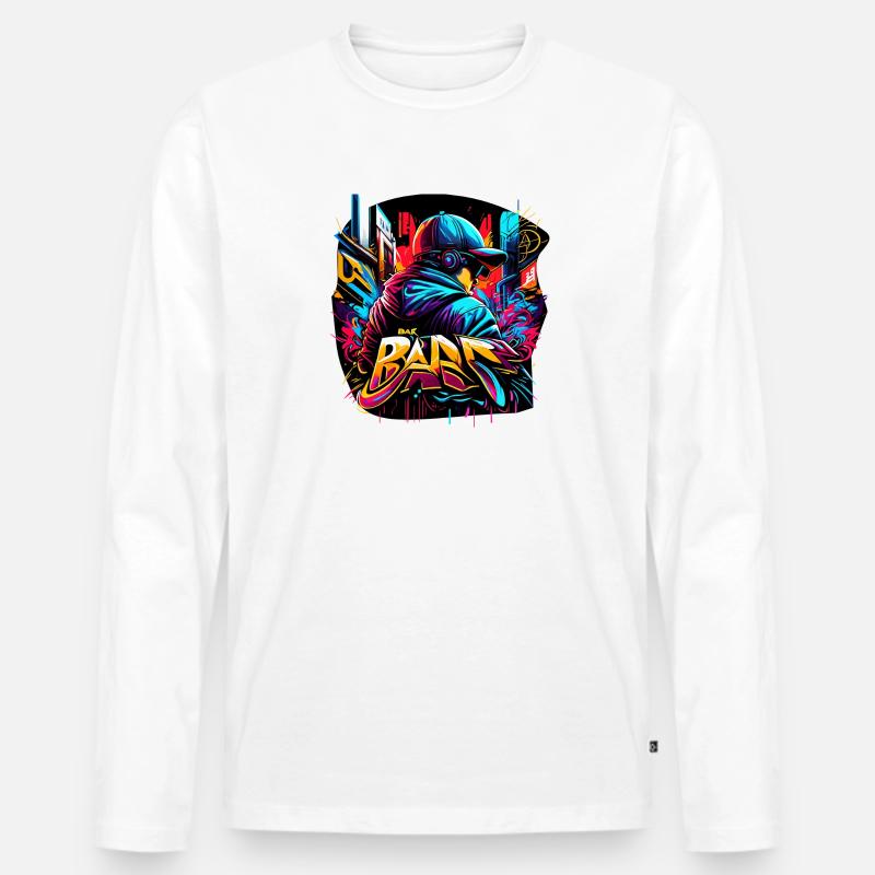 graffitti boy - Männer Premium Bio Langarmshirt - Weiß