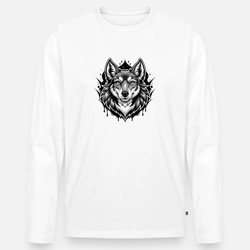 australien shepherd - Männer Premium Bio Langarmshirt - Weiß