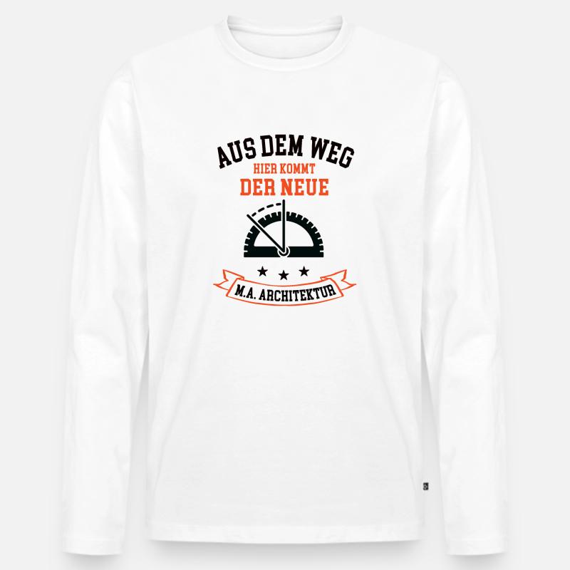 Architekturstudium Master Architecture Studium MA - Männer Premium Bio Langarmshirt - Weiß