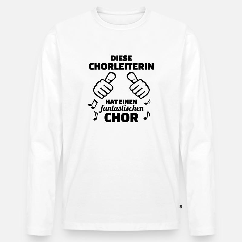 Chor - Männer Premium Bio Langarmshirt - Weiß