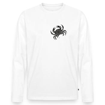 Cancer vaincre le cadeau combattant maladie Leucémie - T-shirt manches longues Premium bio Homme - blanc - Devant - Nico (187cm)