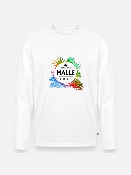 Malle 2024 Bunt - Männer Premium Bio Langarmshirt -