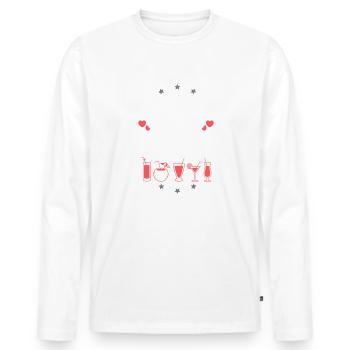 Équipe de consommation de la mer du Nord - T-shirt manches longues Premium bio Homme - blanc - Devant - Nico (187cm)