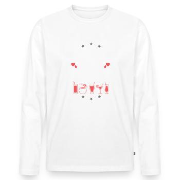 Ostsee Drinking Team - Männer Premium Bio Langarmshirt - Weiß - Vorne - Nico (187cm)