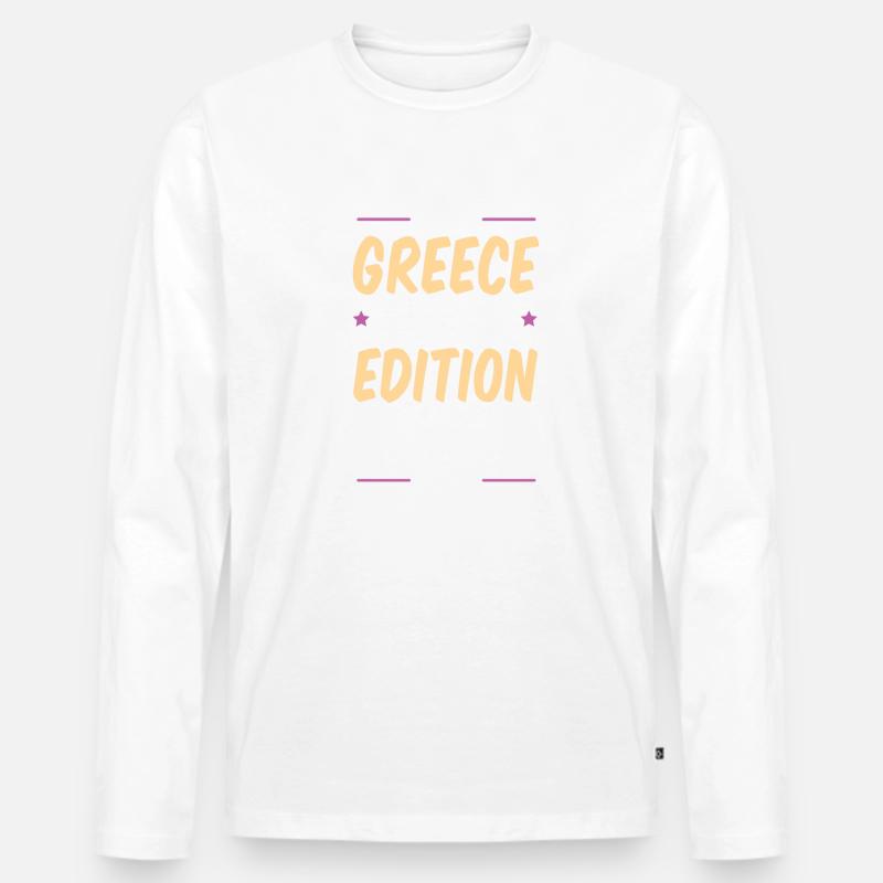Greece Drinking Party - Männer Premium Bio Langarmshirt - undefined