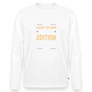 Soirée arrosée de Lloret De Mar - T-shirt manches longues Premium bio Homme - blanc - Devant - Nico (187cm)