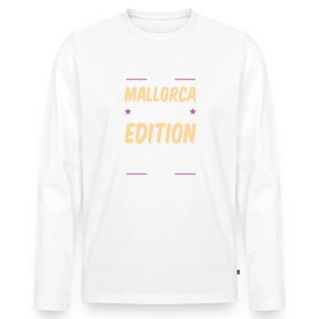Soirée arrosée à Majorque - T-shirt manches longues Premium bio Homme - blanc - Devant - Nico (187cm)