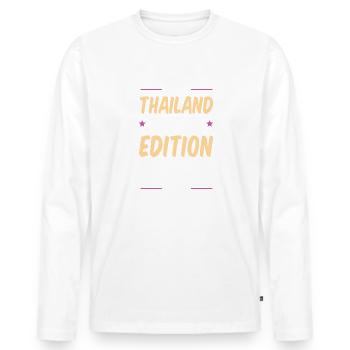Thailand Drinking Party - Männer Premium Bio Langarmshirt - Weiß - Vorne - Nico (187cm)