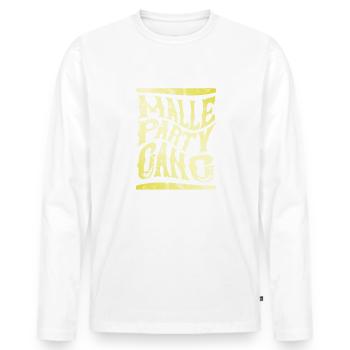 Malle Party Gang Team Mallorca - Männer Premium Bio Langarmshirt - Weiß - Vorne - Nico (187cm)