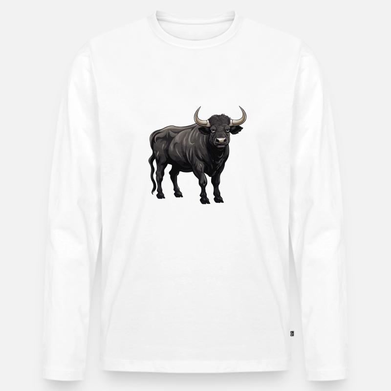 Bulle Tier - Männer Premium Bio Langarmshirt - undefined