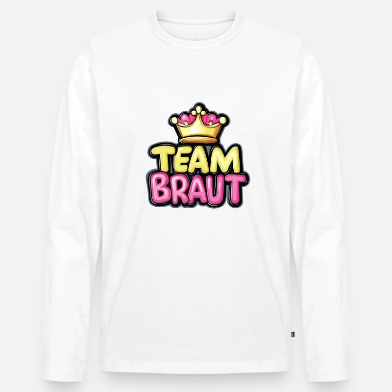 Team Braut Krone - Männer Premium Bio Langarmshirt - undefined