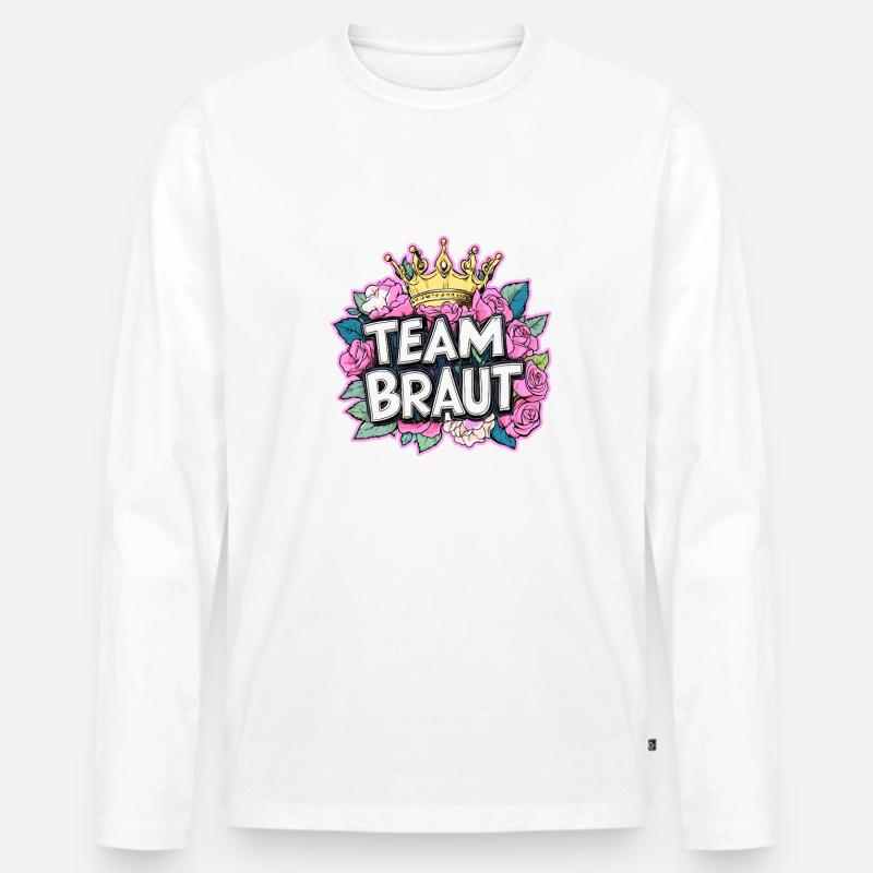 Team Braut Krone - Männer Premium Bio Langarmshirt - undefined