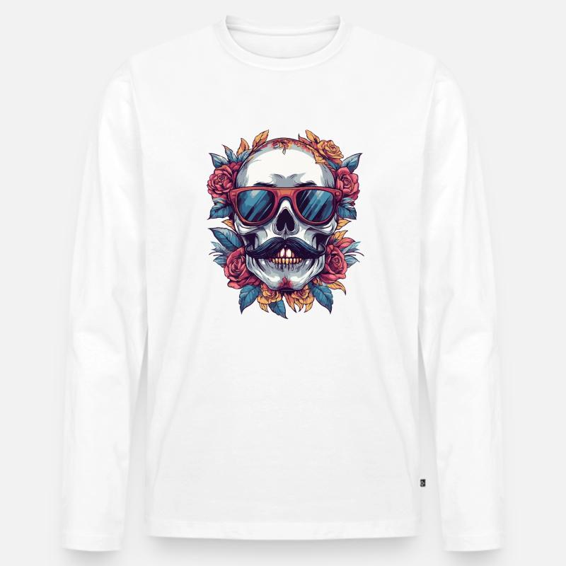 Skelett Bachelor - Männer Premium Bio Langarmshirt - undefined
