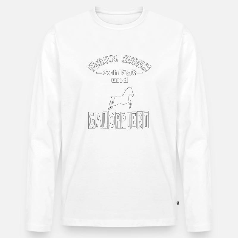 Pferd Pferd Pferd - Männer Premium Bio Langarmshirt - undefined