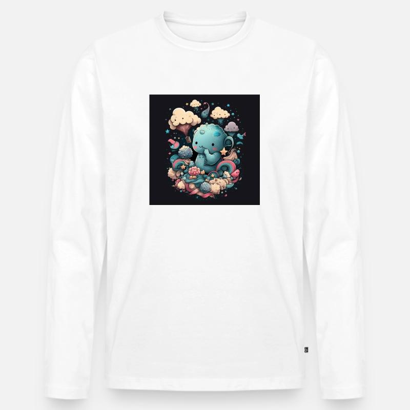 Hirngespinst - Männer Premium Bio Langarmshirt - Weiß