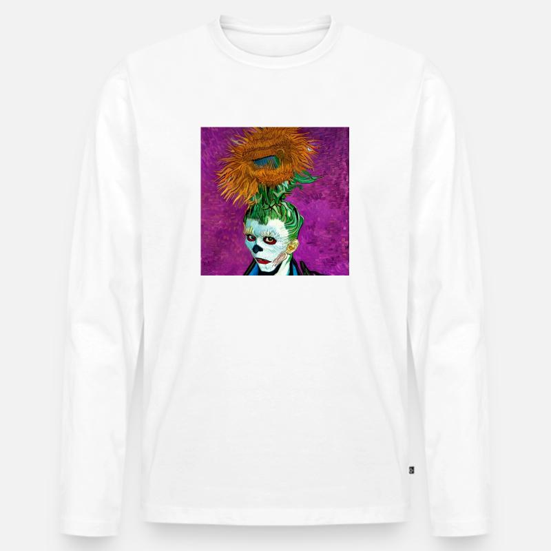 Van Gogh Kunst - Männer Premium Bio Langarmshirt - Weiß