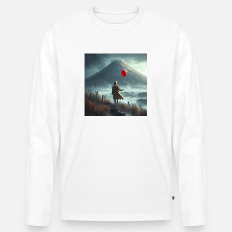 Vor dem Vulkan - Männer Premium Bio Langarmshirt - Weiß