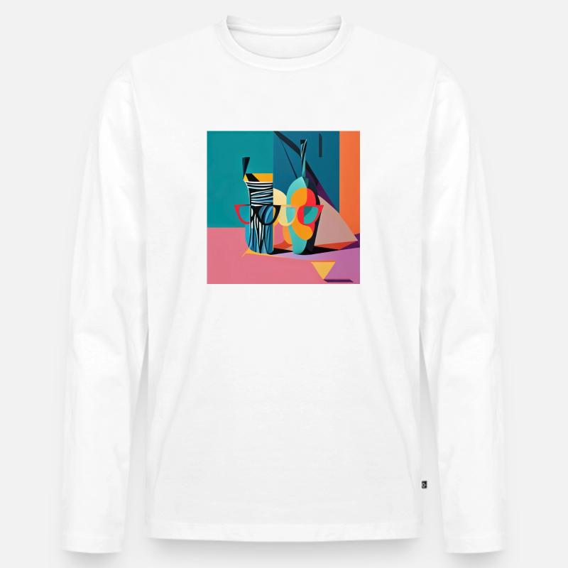 Du siehst durstig aus - Männer Premium Bio Langarmshirt - Weiß