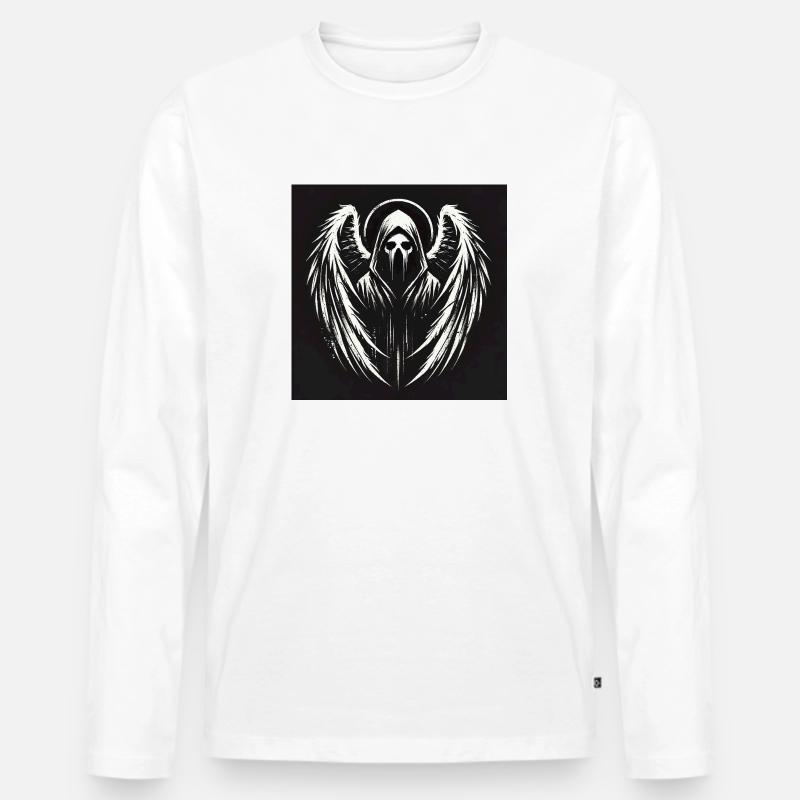 8642E233 A58A 4007 8A79 E8ED15CF27FA - Männer Premium Bio Langarmshirt - Weiß