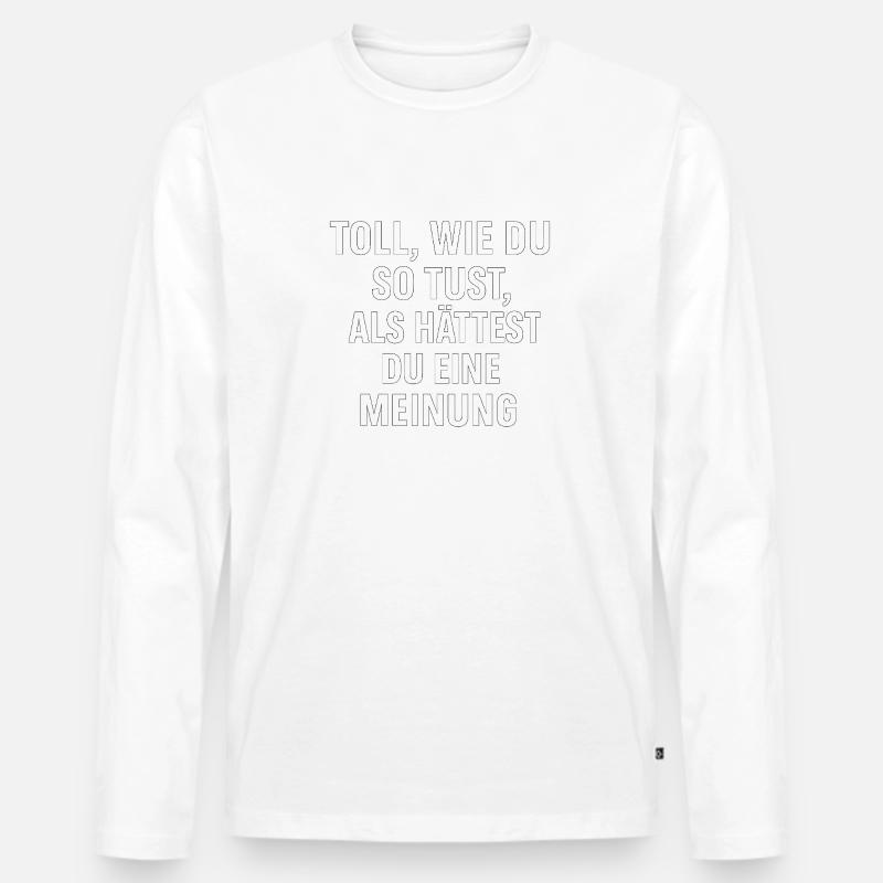 Sprechdurchfall #2 - Männer Premium Bio Langarmshirt - Weiß