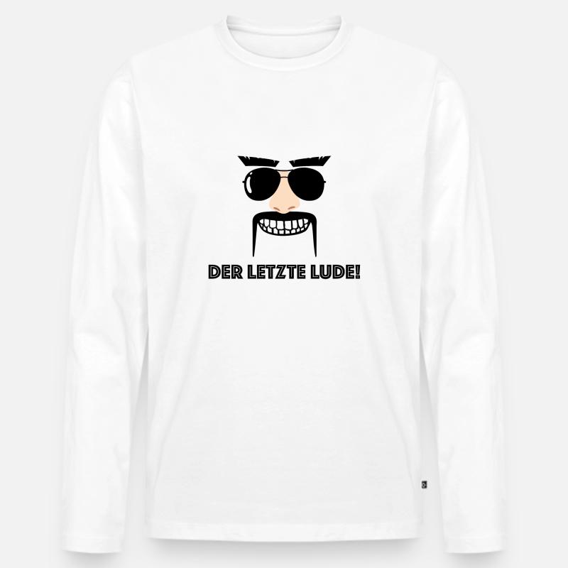 Der letzter Lude - Männer Premium Bio Langarmshirt - Weiß