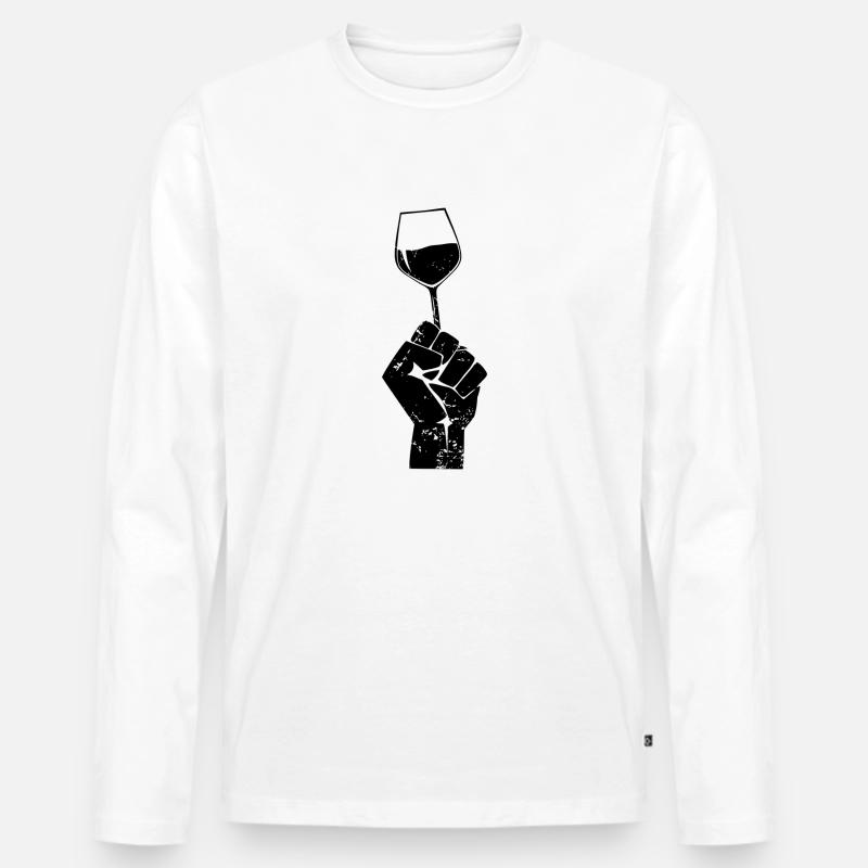 verrolution einfach - Männer Premium Bio Langarmshirt - Weiß