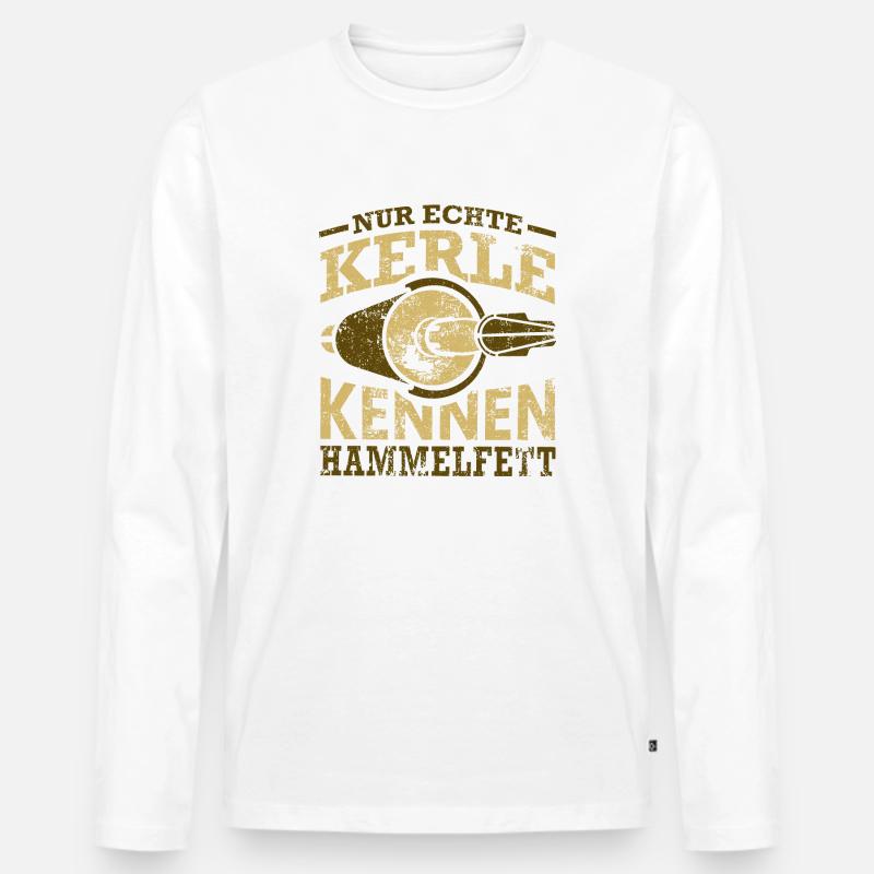 Fensterbauer Echte Kerle Geschenk - Männer Premium Bio Langarmshirt - Weiß