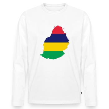 Mauritius - Men's Premium Organic Long Sleeve Shirt - white - Front - Nico (187cm)