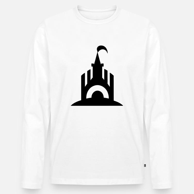 Schloß - Männer Premium Bio Langarmshirt - Weiß