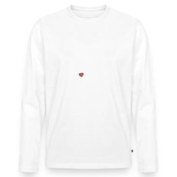 Jungen Valentinstag T-Shirt, lustiger V-Day für Jungen - Männer Premium Bio Langarmshirt - Weiß - Vorne - Nico (187cm)