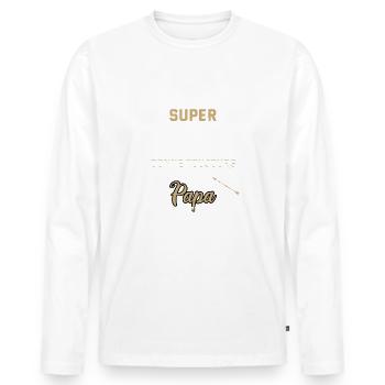 Routier chauffeur poids lourd cadeau humour drôle - T-shirt manches longues Premium bio Homme - blanc - Devant - Nico (187cm)