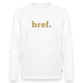 Turfiste humour cadeau parieur PMU drôle original - T-shirt manches longues Premium bio Homme - blanc - Devant - Nico (187cm)