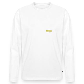 Paysan VIP cadeau humour agriculteur fermier - T-shirt manches longues Premium bio Homme - blanc - Devant - Nico (187cm)