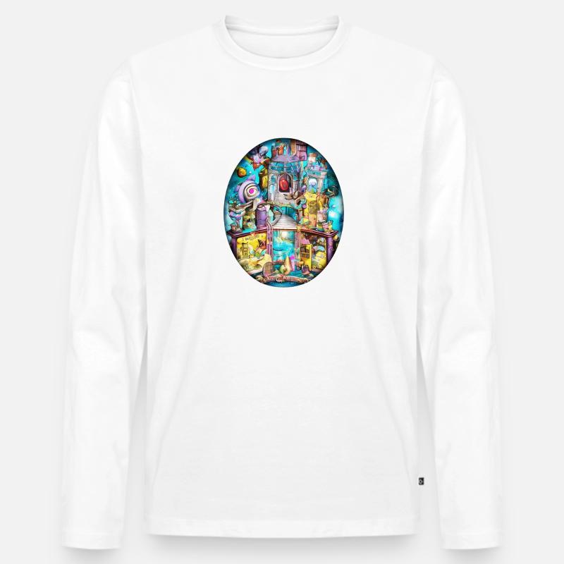 Imaginarium 03 - Männer Premium Bio Langarmshirt - Weiß
