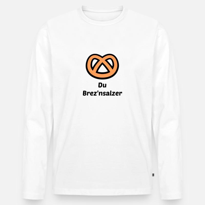 Breznsalzer - Männer Premium Bio Langarmshirt - Weiß