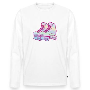 Roller Skates Roller Skates Kids Roller Skate Girls - Men's Premium Organic Long Sleeve Shirt - white - Front - Nico (187cm)