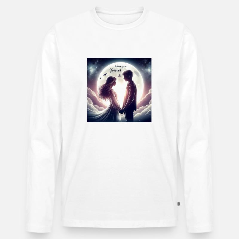 Junge Liebe - Männer Premium Bio Langarmshirt - Weiß