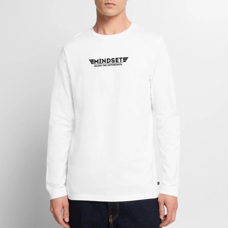 Mindset Motivation - Mindset makes the Difference Männer Premium Bio Langarmshirt