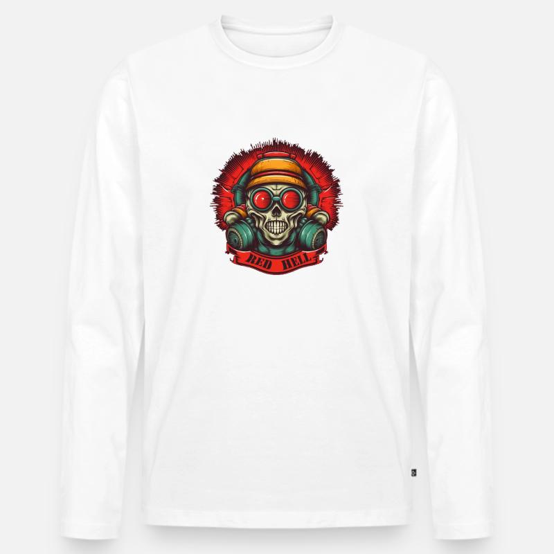Atomar - Männer Premium Bio Langarmshirt - Weiß