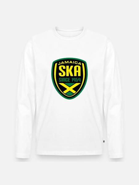 Ska Wappen_2 - Men's Premium Organic Long Sleeve Shirt - white