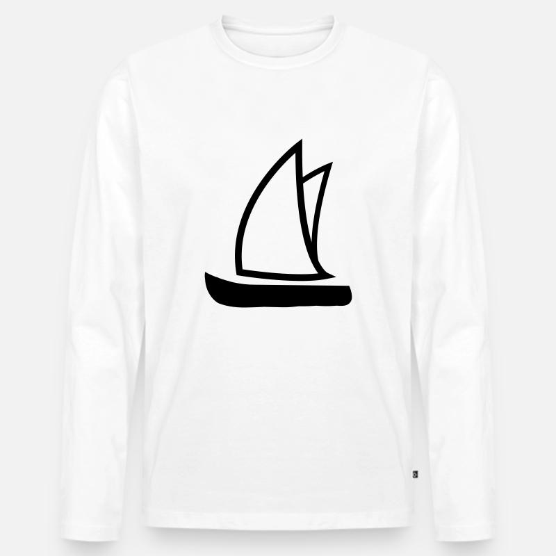 segel - Männer Premium Bio Langarmshirt - Weiß