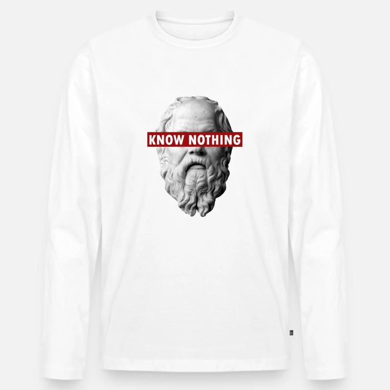 KENNEN NICHTS SOCKEN - Männer Premium Bio Langarmshirt - Weiß